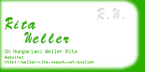 rita weller business card